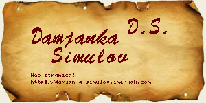 Damjanka Simulov vizit kartica